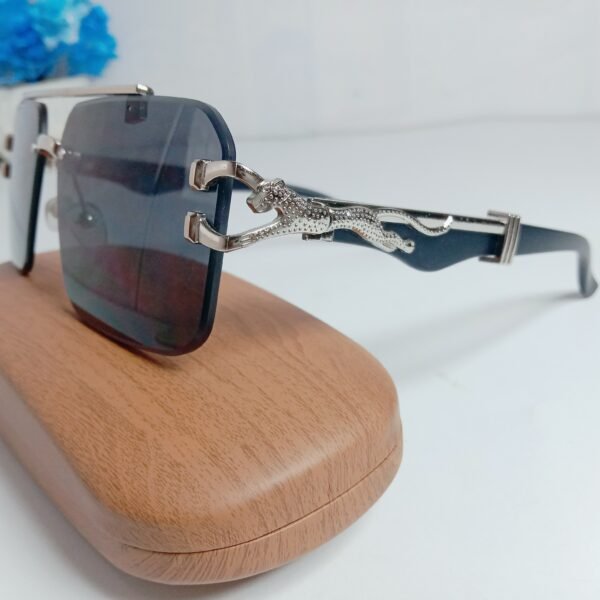 New trending Rimless Black Sunglasses for Men - Image 2